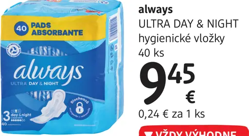 ULTRA DAY & NIGHT hygienické vložky