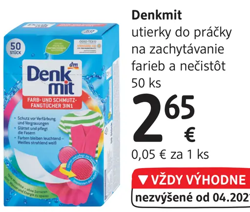 Denkmit utierky do práčky