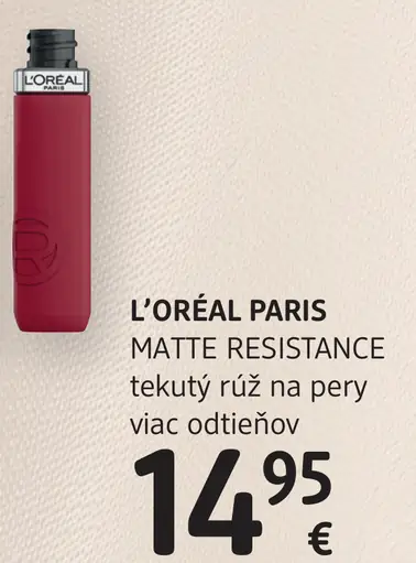 L'ORÉAL PARIS MATTE RESISTANCE