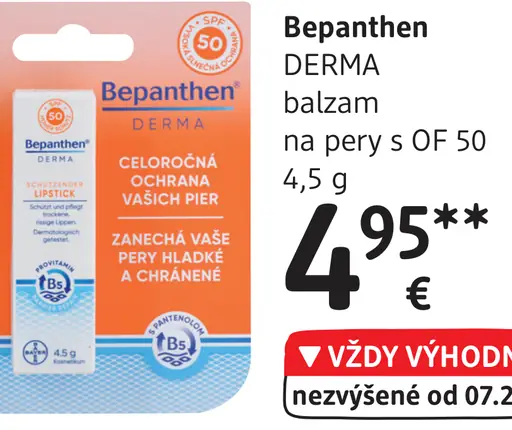 Bepanthen DERMA balzam na pery