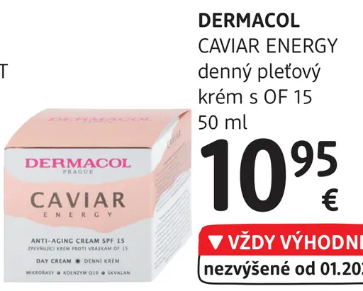 Dermacol Caviar Energy denny pletovy krem s OF 15