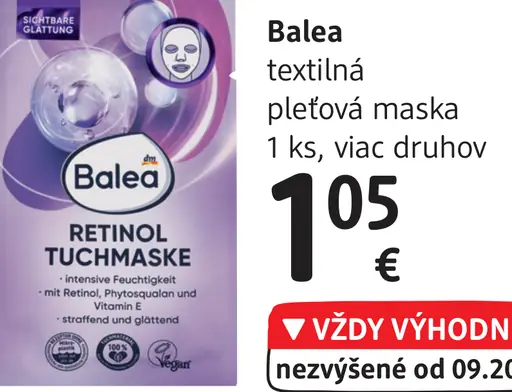 Balea textilná pleťová maska