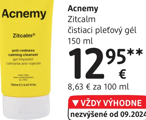 Acnemy Zitcalm čistiaci pleťový gél