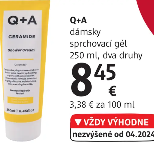 Q+A dámsky sprchovací gél