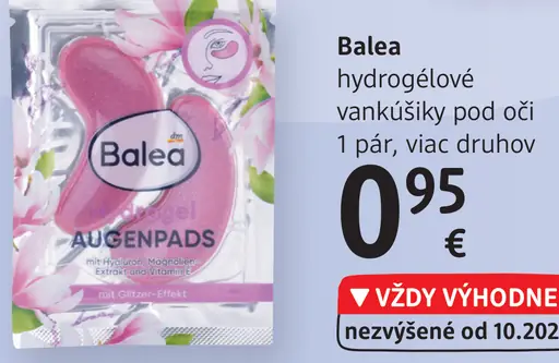 Balea hydrogelové vankúšiky pod oči