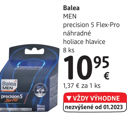 Balea MEN precision 5 Flex-Pro náhradné holiace hlavice