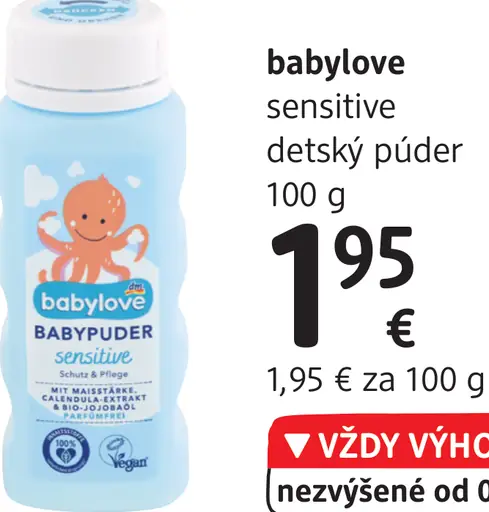 babylove sensitive detský púder