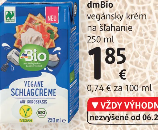 veganý krém na šľahanie