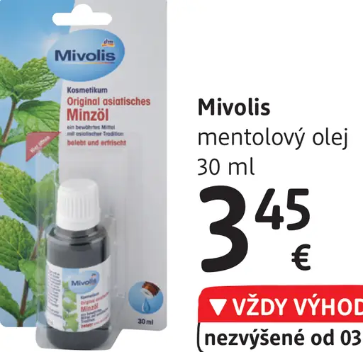 Mivolis mentolový olej