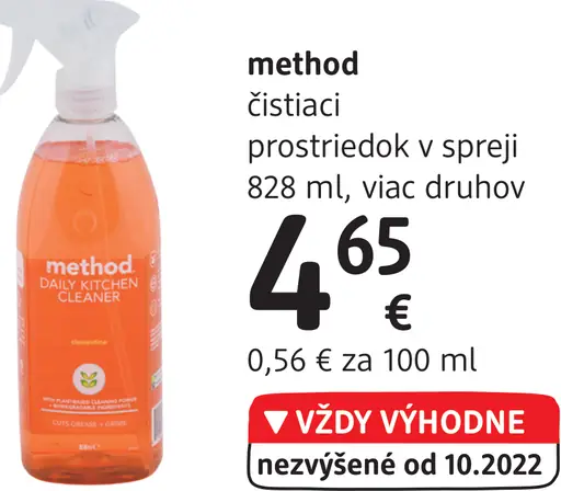 method čistiaci prostriedok v spreji