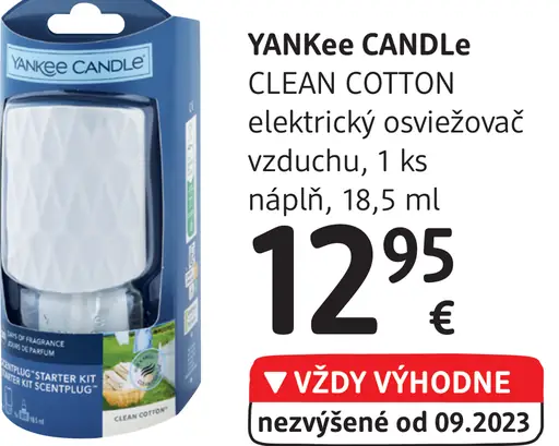 CLEAN COTTON elektrický osviežovač vzduchu