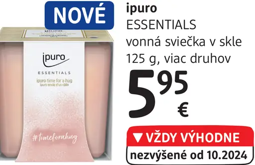 IPURO ESSENTIALS vonná sviečka v skle