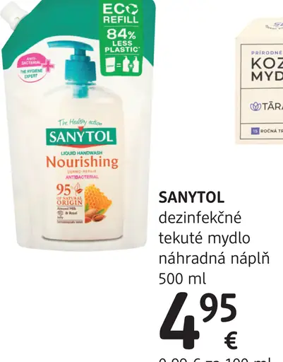 SANYTOL dezinfekčné tekuté mydlo náhradná náplň