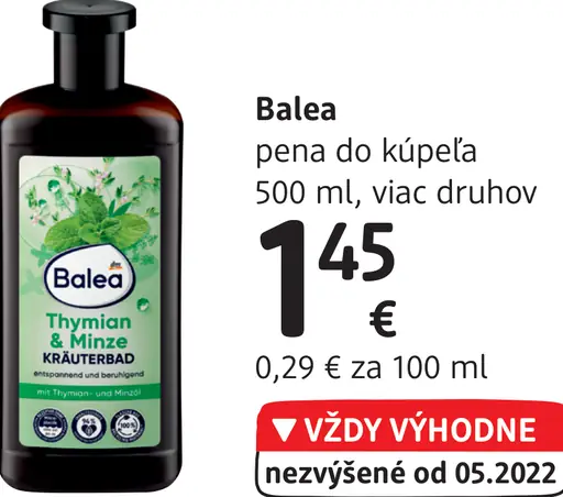 Balea pena do kúpeľa