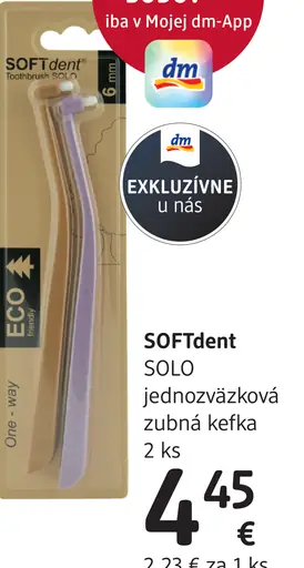 SOFTdent SOLO jednoväzková zubná kefka