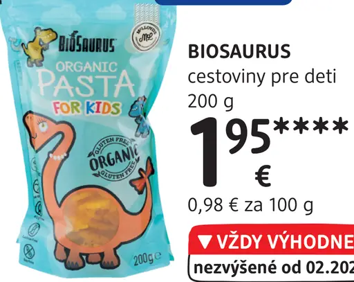 BIOSAURUS PASTA FOR KIDS