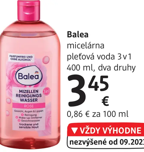 Balea micelárna pleťová voda 3v1