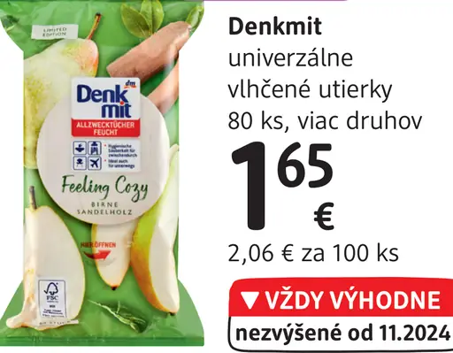 Denkmit univerzálne vlhčené utierky