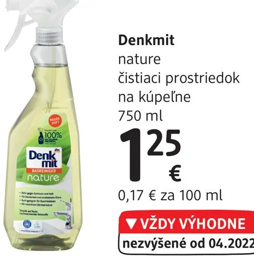 Denkmit nature čistiaci prostriedok na kúpeľne