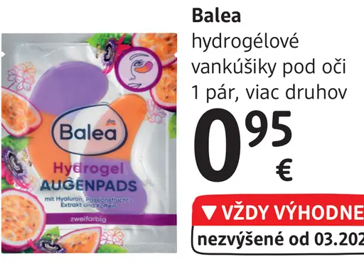 Balea hydrogelové vankúšiky pod oči