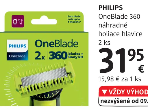 OneBlade 360 náhradné holiace hlaviče