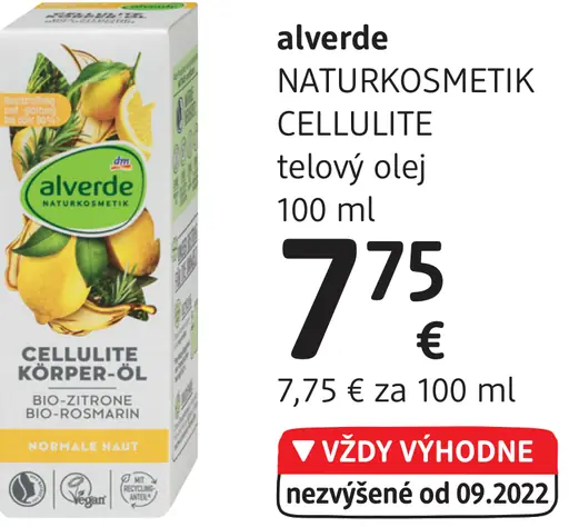 Alverde NATURKOSMETIK CELLULITE telový olej