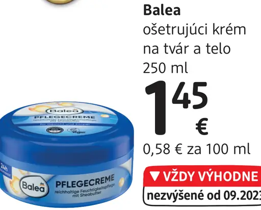 Balea ošetrujúci krém na tvár a telo