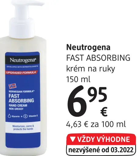 Fast absorbing krém na ruky