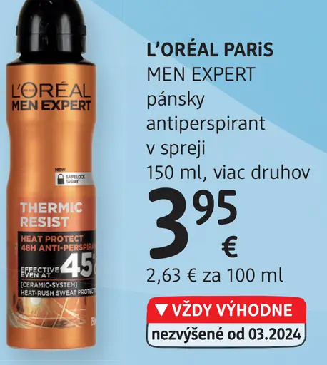 L'Oréal Paris MEN EXPERT pánsky antiperspirant v spreji