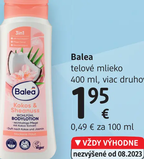 Balea telové mlieko