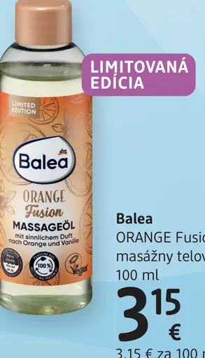 Balea ORANGE Fusion masážny telový olej