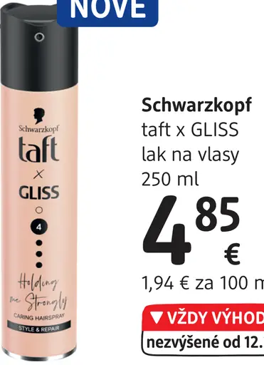 Schwarzkopf taft x GLISS lak na vlasy