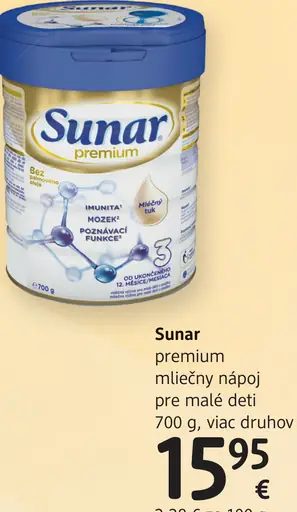 Sunar premium mliečný nápoj pre malé deti