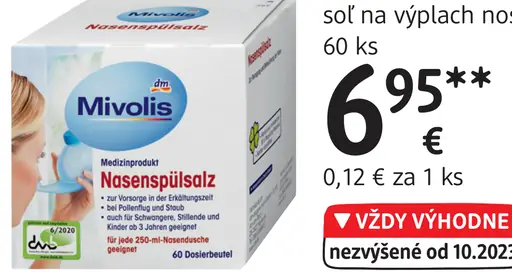 Mivolis soľ na výplach nosa