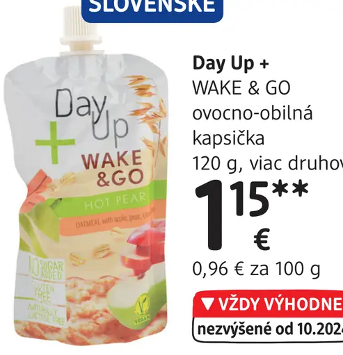 Day Up + WAKE & GO ovocno-obilná kapsička