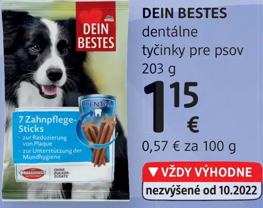 dentálne tyčinky pre psov