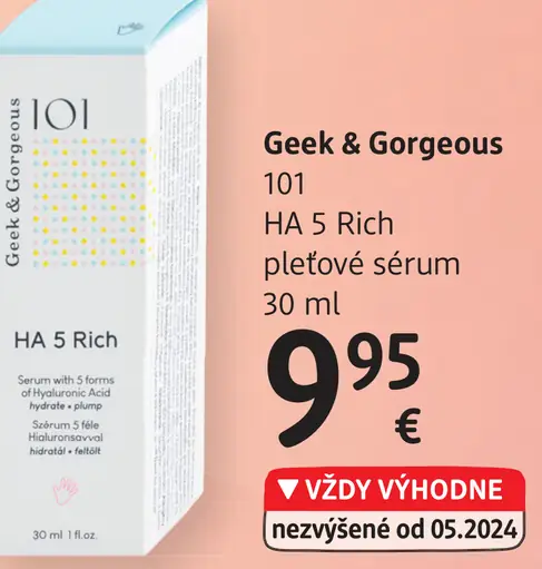 Geek & Gorgeous 101 HA 5 Rich pleťové sérum