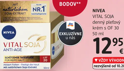 Nivea Vital Soja denný pleťový krém s OF 30