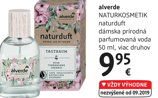 naturduft dámska prírodná parfumovaná voda