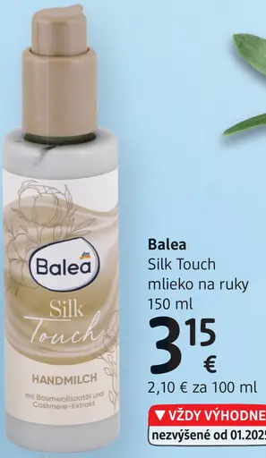 Balea Silk Touch telové mlieko na ruky