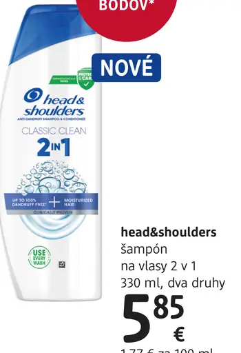 Head&shoulders šampón na vlasy 2 v 1