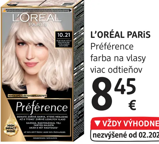 L'Oréal Paris Préférence farba na vlasy