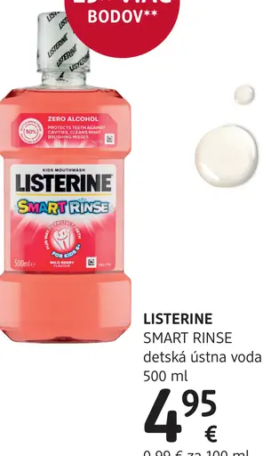 Listerine Smart Rinse detská ústna voda