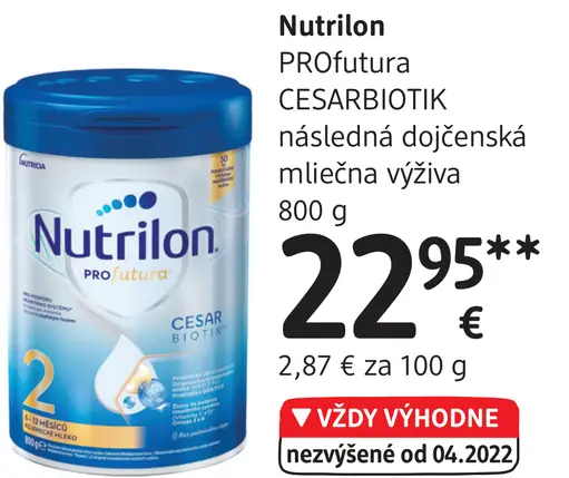 Nutrilon Profutura CESARBIOTIK následná dojčenská mliečna výživa