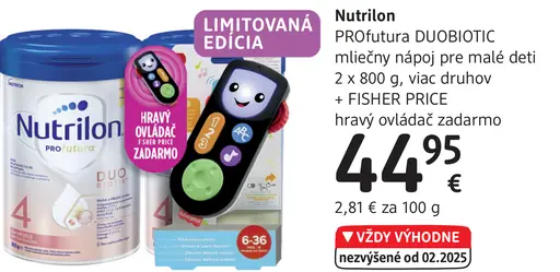 Nutrilon Profutura DUOBIOTIC mliečny nápoj pre malé deti