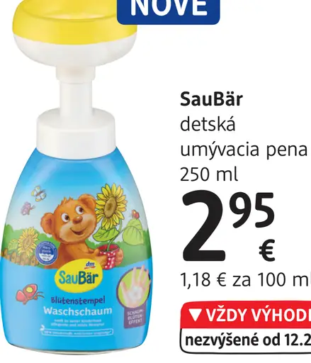 SauBär detská umývacia pena