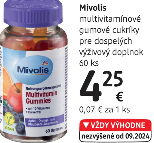 Mivolis Multivitamínové gumové cukríky