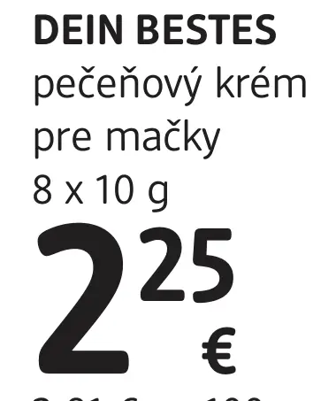 DEIN BESTES pečeňový krém pre mačky