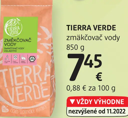 TIERRA VERDE zmäkčovač vody