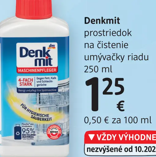 Denkmit prostriedok na čistenie umývačky riadu